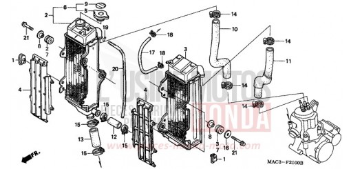 RADIATEUR CR500RW de 1998